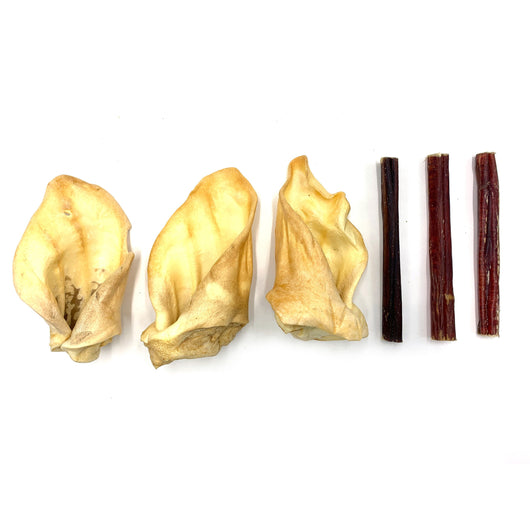 Combo Pack: Cow Ear & Bully (6 Pack)